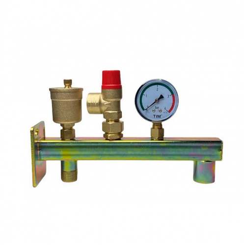 Группа безопасности с креплением настенным, с возможностью установки расширительного бака   3/4"-3 бар