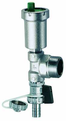 Узел (концевой) НР с воздухоотводчиком и сливным краном, 1"