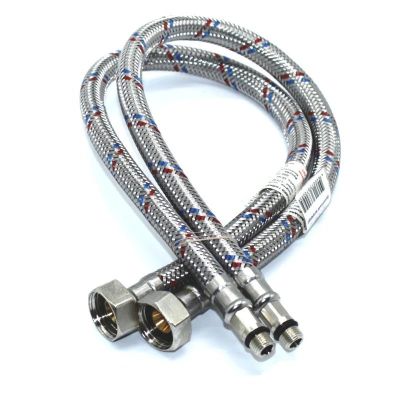 Гибкая подводка для смесителя в оплетке с ПВХ покрытием 1/2"г*M10-150см