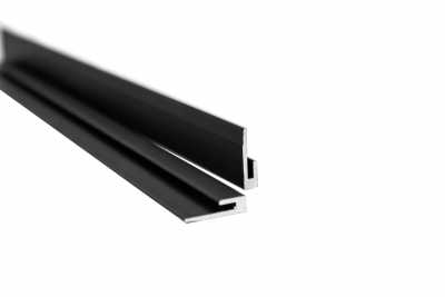Рамка декоративная профиль U алюминий черный