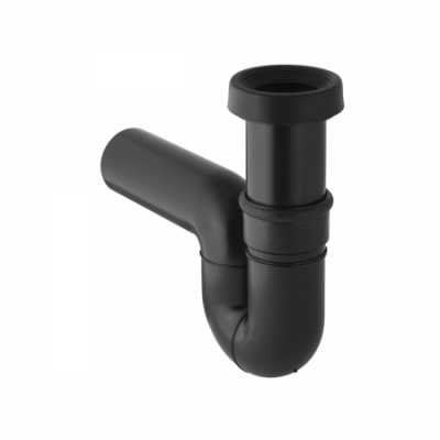 Сифон для чаши «Генуя», горизонтальный выпуск: d=110мм, Черный, Geberit