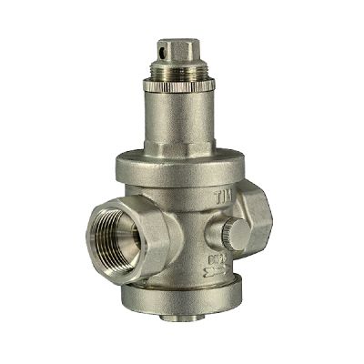 Редуктор давления под манометр, никелированный  1"