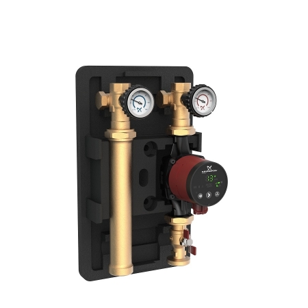 Насосная группа с прямым контуром 1" в теплоизоляции с насосом UPS 25-40 HEATMIX D25 UPS 40