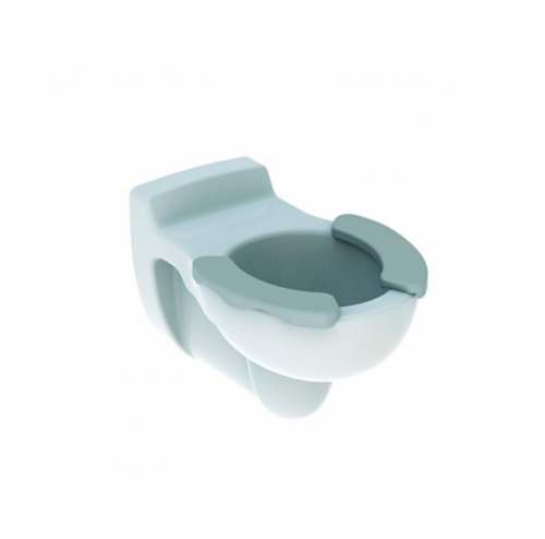 Детский подвесной унитаз Bambini, вертикальный смыв, с накладками для сиденья: T=53.5см, Керамический унитаз: белый, Накладка для сиденья: серый агат, Geberit