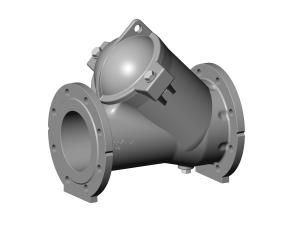Клапан обратный шаровой фланцевый Корпус нерж сталь, витон (FPM), PN10    DN350
