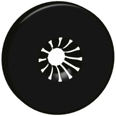 Розетка для вентиля, пласт. черн. глянцев.для труб Ø10÷20 мм