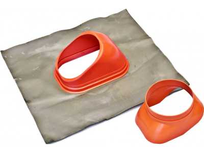 Элемент для пересечения Дельфинной крыши типа "голландская черепица", 25-50°, красный