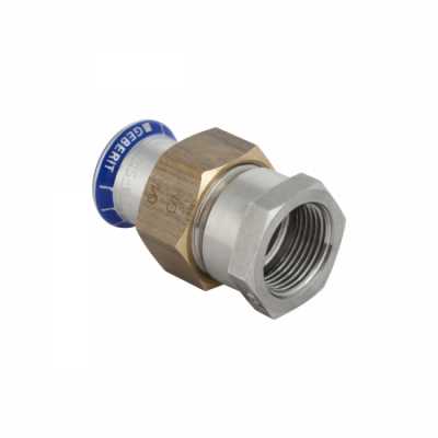 Разъемное соединение Mapress из нержавеющей стали, с внутренней резьбой: d=22мм, Rp=3/4дюйм, Geberit