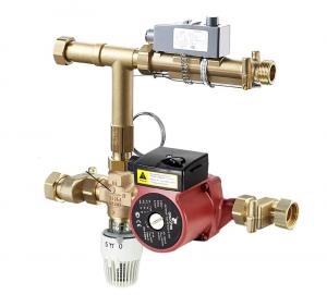 Насосно-смесительный блок для систем напольного отопления 1" , 130мм , без насоса