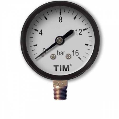 Манометр радиального подключения 1/4" - 16 бар