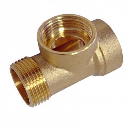 Штуцер 3-х выводной  латунный 1" *1" * 1"г/г/ш -80 мм