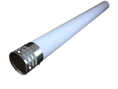 Труба воздуховода 80 мм, с защитной решёткой, 1000 мм RNC