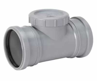 UPONOR ПАТРУБОК ДЛЯ ПРОЧИСТКИ ДВУХРАСТРУБНЫЙ Д.110ММ СЕРЫЙ '10C