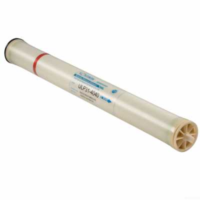 ULP31-4040, мембрана обратного осмоса УЛЬТРА НИЗКОНАПОРНАЯ. Номинальная производительность по пермиату - 204 л/ч. Макс. солесодержание исходной воды 2000 мг/л