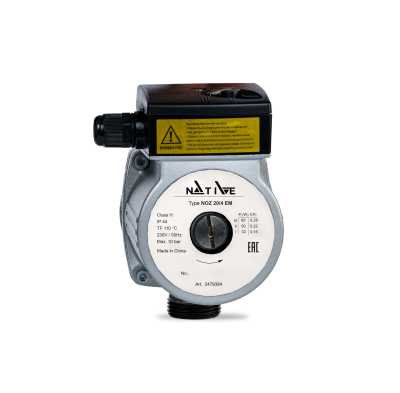 Насос циркуляционный с мокрым ротором NOZ 25/8 EM, 1х230 В, 50 Гц, 245 Вт, вход/выход Rp 1 1/2" PN 10, корпус-чугун, колесо-синтетический материал, Native