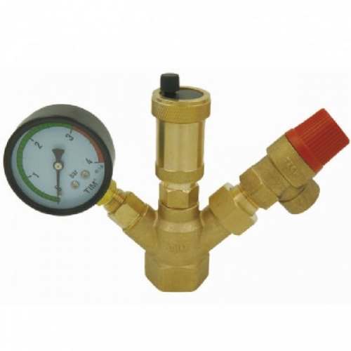 Группа безопасности для котла, МИНИ ЭКОНОМ, без накидной гайкой 1"-3 бар