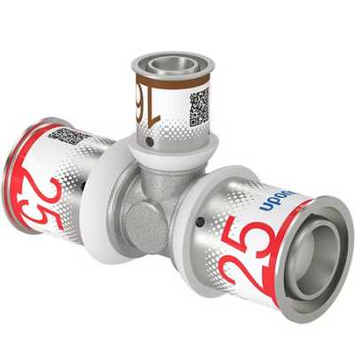 UPONOR S-PRESS PLUS ТРОЙНИК РЕДУКЦИОННЫЙ ЛАТУННЫЙ 25-16-25 '5И