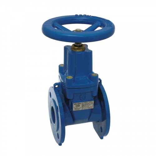 Задвижка с обрезиненным клином VOC4241C-00EP DN 50 PN 16, фланцевый, F4, со штурвалом, невыдвижной шток, корпус-ковкий чугун, уплотнение EPDM, Tecofi