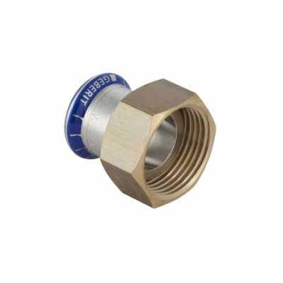 Переходник Mapress из нержавеющей стали, с накидной гайкой: d=18мм, di=13мм, G=3/4дюйм, Geberit