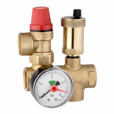 Группа безопасности для котла с возможностью установки расширительного бака （СОМРАСТ) 3/4"-3 бар