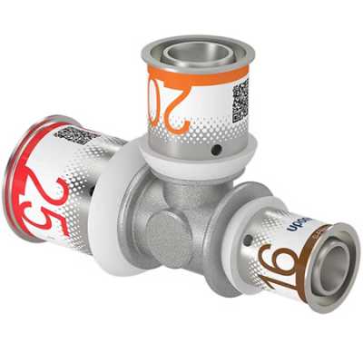 UPONOR S-PRESS PLUS ТРОЙНИК РЕДУКЦИОННЫЙ ЛАТУННЫЙ 25-20-16 '5А