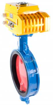 Затвор дисковый VPI4448-N04EP DN 65 PN16, поворотный межфланцевый, с электрическим приводом Nutork, 3Ф-400V, корпус и диск ковкий чугун, манжета EPDM, Tecofi