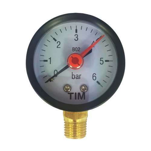 Манометр радиального подключения 1/4" - 6 бар