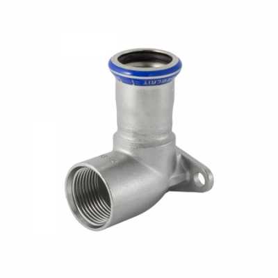 Водорозетка Mapress из нержавеющей стали 90°: d=22мм, Rp=3/4дюйм, L1=5.1см, Geberit