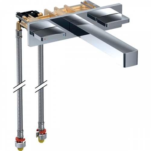 Смеситель для раковины Geberit ONE прямоугольного исполнения, настенный монтаж, смеситель двухручковый, для функционального блока скрытого монтажа - изображение 1