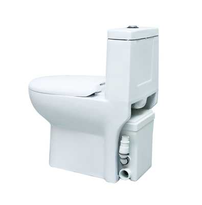 STF-500 LUX, Туалетный насос измельчитель JEMIX встроенный в УНИТАЗ. Макс. Производ. до 100 л./мин. Мощн. 400 Вт. Температура стоков до +35 С !!! Стальные ножи. Высота подъема сточных вод до 8 метров. Горизонт. длина сброса до 80 метров.