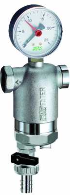 Фильтр (с манометром), ВР-ВР (сетка 100 мкм) 1/2", С МАГНИТНОЙ ВСТАВКОЙ