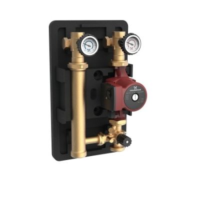 Насосная группа HEATMIX M25 UPS 60, 1 x 230 В, 50 Гц, трубное присоединение верхнее/нижнее Rp 1"/G 1 1/2" PN10, с 3-ходовым смесительным клапаном, корпус-чугун, колесо-композит, Grundfos
