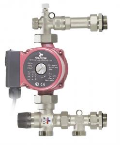 Насосно-смесительный узел с термостатическим клапаном 20-43°, 130мм/180мм