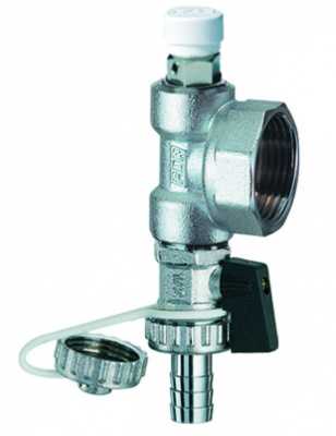 Узел (концевой) с ручным воздухоотводчиком и сливным краном, 1"