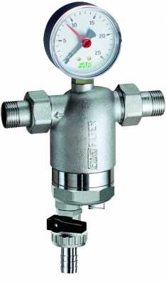 Фильтр (с манометром), американка-американка (сетка 100 мкм) 1/2", С МАГНИТНОЙ ВСТАВКОЙ