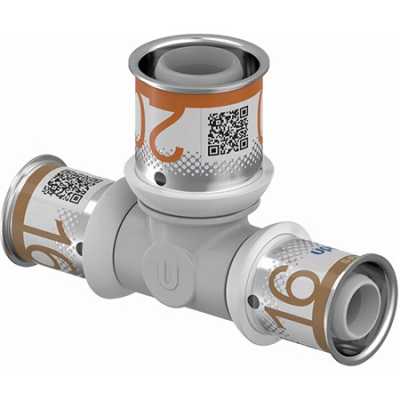 UPONOR S-PRESS PLUS ТРОЙНИК РЕДУКЦИОННЫЙ КОМПОЗИЦИОННЫЙ PPSU 16-20-16 '10И